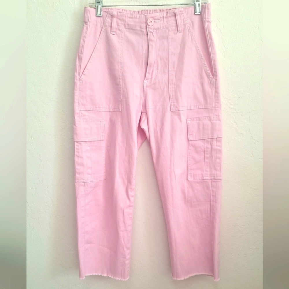 Ymi Pink High-Rise All Day Cargo Women's Pants Size 5 - Picture 4 of 8